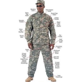 Rothco  ACU DIGITAL CAMO ARMY MENS COMBAT UNIFORM SHIRT JACKET ROTHCO 5765 SIZE S TO 3X - XLARGE