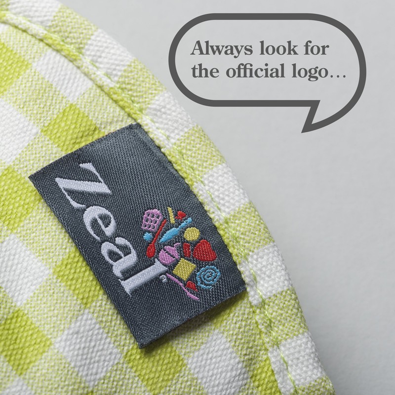 Zeal Gingham Mini Mitt Pot Holder, Cotton, Lime Green, 17.5