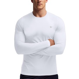 Zengjo Base Layer Men Athletic Lightweight(White,XXL)