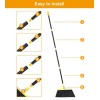 Kefanta Indoor Outdoor Angled Broom with Adjustable Handle for Housekeeping