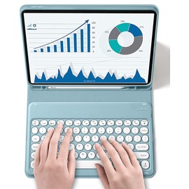 QIYIBOCASE - Funda para teclado para Galaxy Tab A7 Lite de 8.7 pulgadas 2021 sin soporte para bolígrafo S, funda magnética desmontable inalámbrica, para teclado Galaxy A7 Lite modelo de 8.7 pulgadas