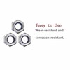 60 Pcs M6 Stainless Steel Nylon Lock Nuts - 304
