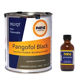Pang Industrial Pangofol Black Two-Part Cement for Cold Bonding Rubber to a Variety of Materials Including Rubber, Metal, Fiberglass and More - Includes Activator