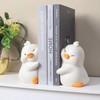 JARPSIRY Cute Hug Ducks Decorative Bookends, Unique Book Ends to