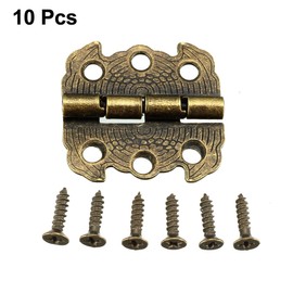 sourcing map Retro Replacement Hinges with Screws 1.14 Inch Antique Bronze DE 10 Pieces