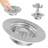 Stainless Steel Sink Plug & Drain Strainer Set - Rustproof,