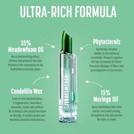 BELWEDER - 2 revitalising lip balm with phytosterols - protective, moisturising, soothing, regenerating - caméléon green coloured balm - 2 sticks of 3.5 g