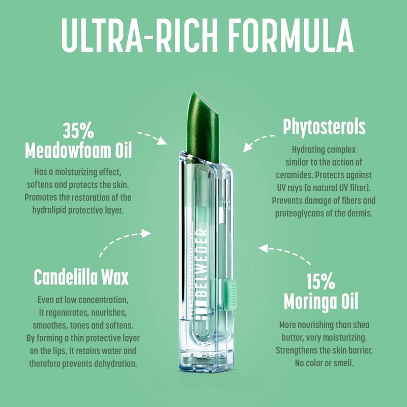 BELWEDER - 2 revitalising lip balm with phytosterols - protective,