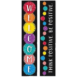 CTP Two-Sided Pom-Poms Welcome Banner, Display for School or Church (Creative Teaching Press 8670)