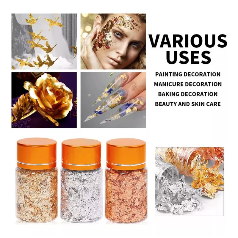 KFMX 3 Botellas De Papel De Aluminio Dorado Copos De