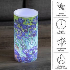 Lavish Home Irises 6-inch LED Candles, Set of 2 with Remote