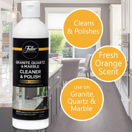 Fuller Brush Countertop Cleaner & Polish - Multi Surface Cleaner - Cleans, Polishes and Protects Granite Quartz Marble Glass Laminates Metal and Other Surfaces Refreshing Orange Scent Removes Odor