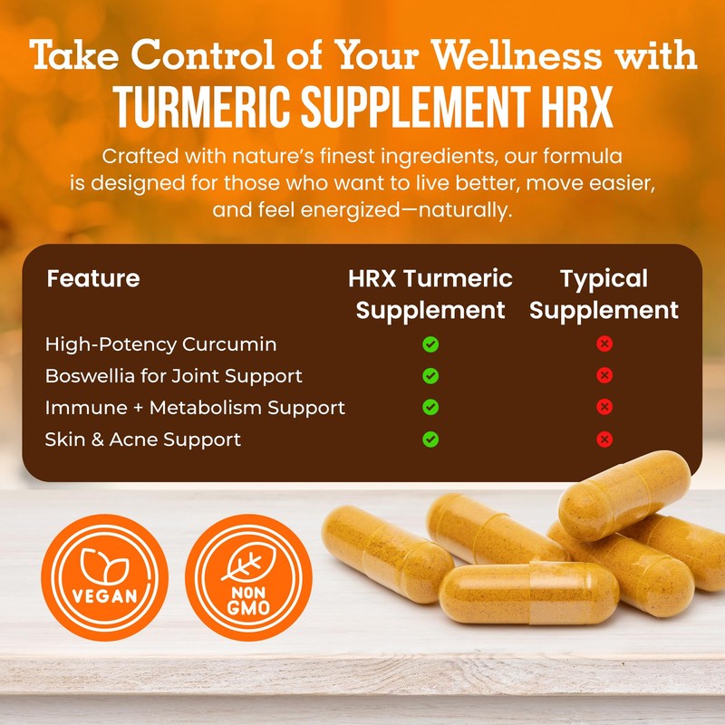 Herbal Destination Turmeric Supplement Hrx- Immune Supplement, Metabolism Booster Joint