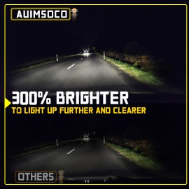 AUIMSOCO Combo LED Lights High Low Beam Fog Light Bulb For Toyota Highlander 2014-2020