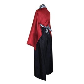 Wraith of East Men's Kendo Hakama Aikido Japanese Samurai Costume Judo Martial Arts Uniform Kendogi Kimono Cosplay Set Suit (L, 11-Red Top)