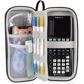 ZUJFPL Hard Graphing Calculator Case Compatible with Texas Instruments TI-84 Plus CE/TI-84 Plus/TI-Nspire CX II CAS/TI-Nspire CX II/TI-83 Plus/TI-85/TI-86/TI30xs/TI36X Pro/TI 34 Calculator - Grey