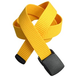 No Border Lightweight Casual Belt, 1.2 inches (30 mm) Wide, Made in Japan FABLT A30, yellow