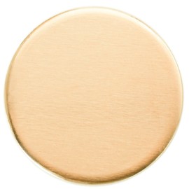 MICAIKEM 1-1/4" Brass Engraving Blanks Coin Blanks Tags Heavy Duty 3mm Thick for Hand Stamping. Pack of 5