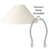 Large 23" Bottom Empire Lamp Shade Linen Chimney White 6"