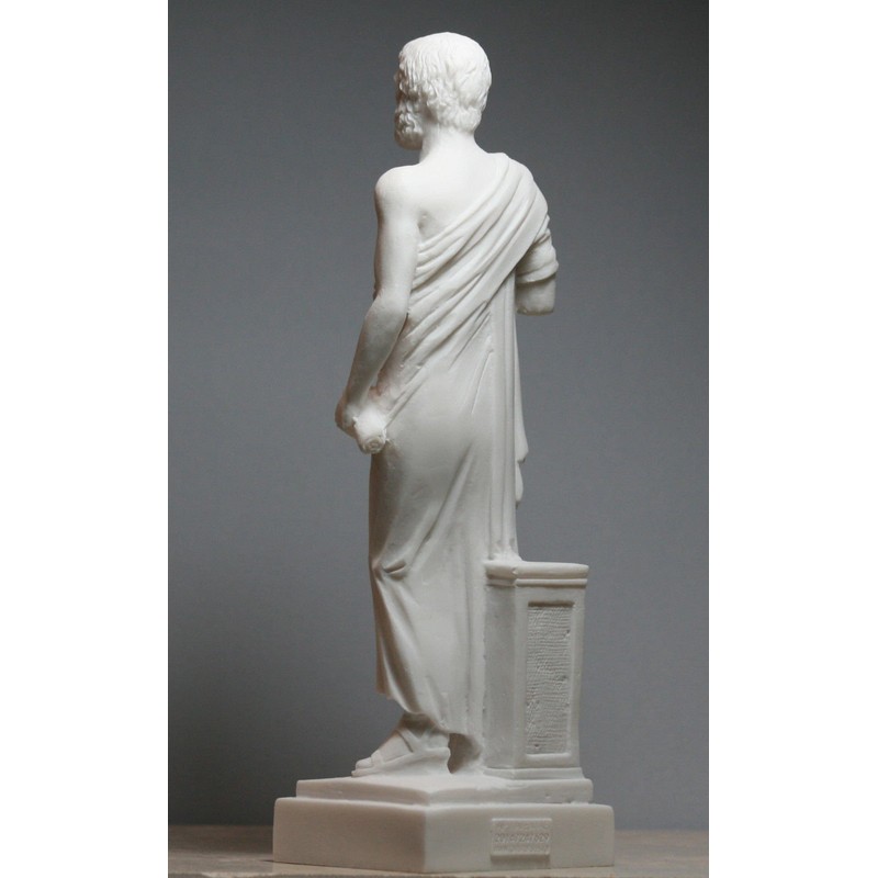 Aristotle Greek Philosopher and Scientist Cast Marble Statue Sculpture Figurine