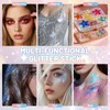 Dark Purple Body Glitter Stick,Sparkly Hair Face Glitter Makeup