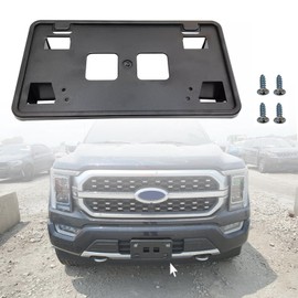 Wocch Front License Plate Frame for 2021 2022 2023 Ford F150 3.3L 5.0L NO Drill Front Bumper License Plate Holder Mounting Bracket Replacement ML3Z-17A385-AB F-150 Accessories