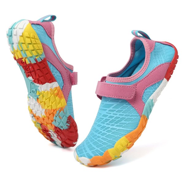 CIOR Kids Water Shoes Boys & Girls Lightweight Sport Shoes Aqua Athletic (Toddler/Little Kid/Big Kid) U122WZ625.EL-L.Blue-31