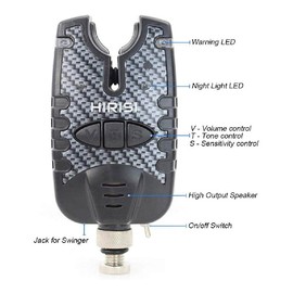 3PCS Fishing Bite Indicators and 3PCS Illuminated Hangers with Case, Fishing Bite Alarm Indicator Carp Fishing Fish Indicator Water Resistant Adjustable Tone Volume Sound Alert for Fishing Rod