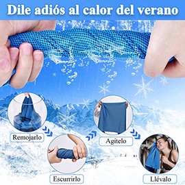 Paquete de 3 toallas refrescantes, Toallas portátiles suaves y transpirables con Silicona redonda bolsa,Toallas de secado rápido para ejercicio y gym, para correr, senderismo, yoga, golf, camping (Verde)