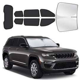 for Jeep Grand Cherokee 2022-2025 Car Window Shades, 8pcs Privacy Sun Shade Set for Front Windshield Side and Rear Windows, Full Window Covers Keeps Vehicle Cool for Camping Napping