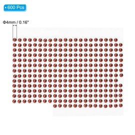 PATIKIL Fishing Lure 3D Eyes 4mm, 600Pcs Waterproof Artificial Fish Eye Fly Tying Lures Crafts Tackle Accessory for Fishing Baits DIY, Red