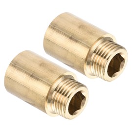 PATIKIL Shower Head Extension Arm, 2 Pack Brass G1/2 Male to Female Thread 41mm Length Pipe Fitting Shower Head Extender