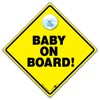 Baby On Board Sign, Suction Cup Baby Car Window Sign