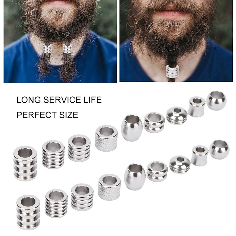 Chazcool Viking Beard and Hair Beads for Men - 18pcs