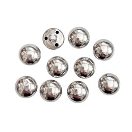 PEPPERLONELY 10PC Simple Dome Metal Buttons for Clothing, Jeans, Crafts, Pants, Blazer, Sewing, Jacket, Jewlery Making (Silver, 23mm)