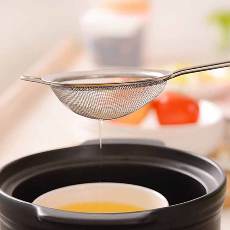 SEIWEI Wire Fine Mesh Sieve Oil Strainer Flour Colander Sifter
