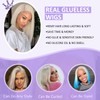 Msviki 5x5 Glueless Platinum Blonde Bob Human Hair Wig 180%
