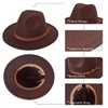 Wool Fedora Hat for Men Women, Wide Brim Felt Panama