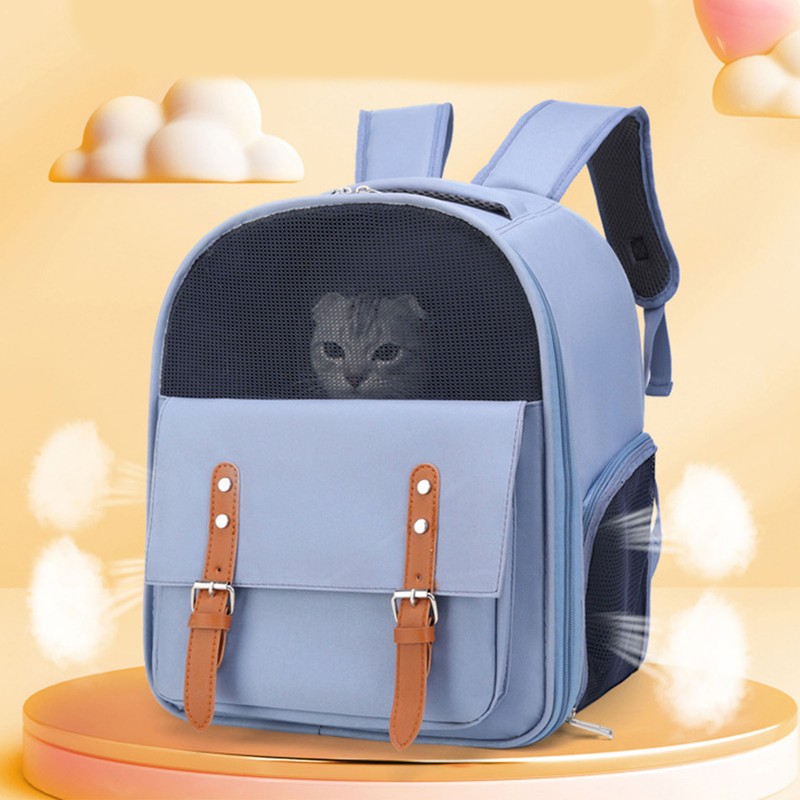 Cat Backpack Large Capacity Portable Breathable Dog Cat Carrying Double