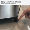 iTouchless Mobile Attachable Wheels for All Stainless Steel ONLY Rectangular