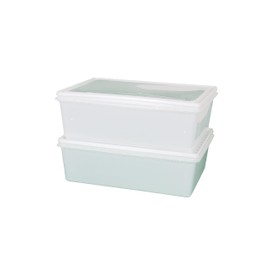 Continental Plastics Fish Tubs/Food Storage Bins 25lb 11.5" x 15.5" x 5", Pack of 10 Deep Bases with Lids