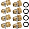 Hourleey Garden Hose Repair Connector with Clamps, Fit for 3/4"