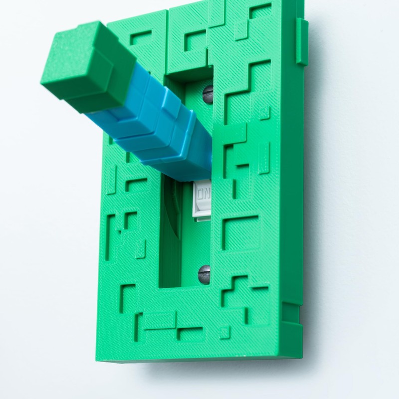 Rangus3D Abstract Cube Light Switch Plate - Pixel Game Light