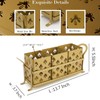 DRPORONYN Silverware Caddy with Bee Design, 3 Compartment Metal Utensil