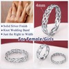Silver Celtic Knot Ring, Sterling Silver Eternity Band Wedding Promise