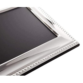 EDZARD Perla Picture Frame for Photo 10 x 15 cm Silver-Plated Tarnish-Resistant with Velvet Backing Includes 2 Hangers Photo Frame for Standing and Hanging
