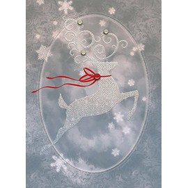 Performing Arts Handmade, Full Color Inside, Matching Envelope Reindeer Snowflakes Stationery Paper, 65093-12