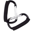 2 Packs Large Stroller Hooks, Aluminum Grocery Bag Handle Organizer
