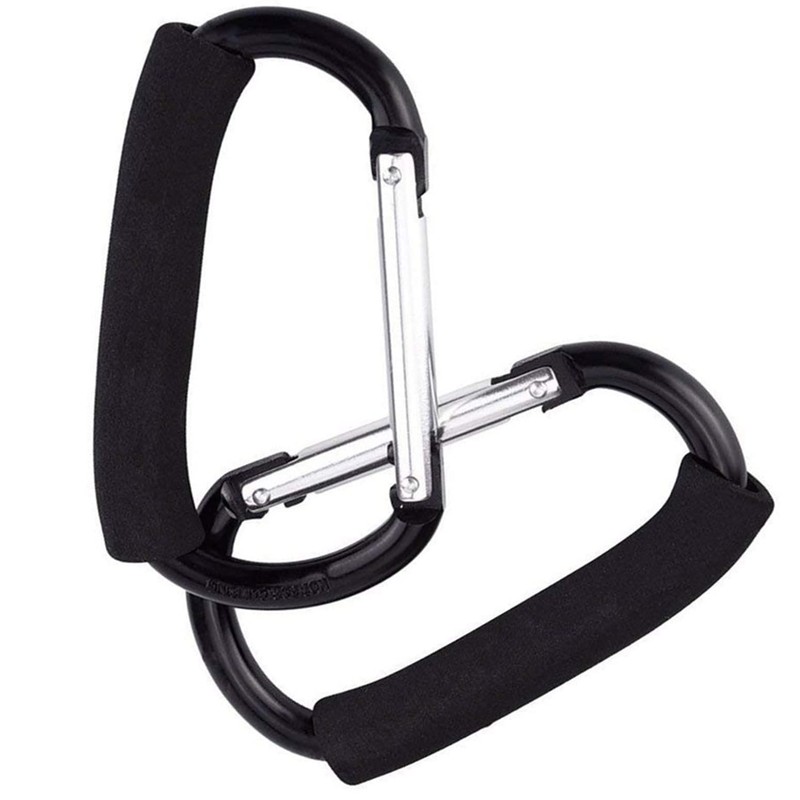 2 Packs Large Stroller Hooks, Aluminum Grocery Bag Handle Organizer