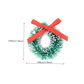 HEALEEP 24Pcs Mini Artificial Garland Xmas Wreath Adornment for Home Decor Hanging Ornament with Bow for Christmas Tree Wall Porch Decoration